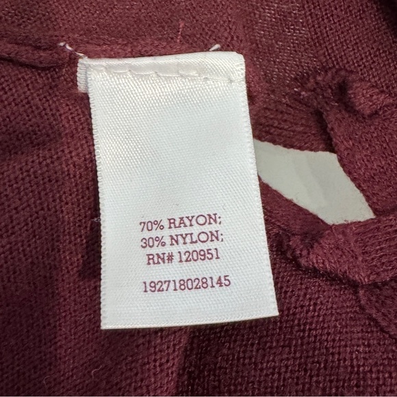 SO Burgundy Lightweight Front Open Cardigan (S) - Picture 7 of 7